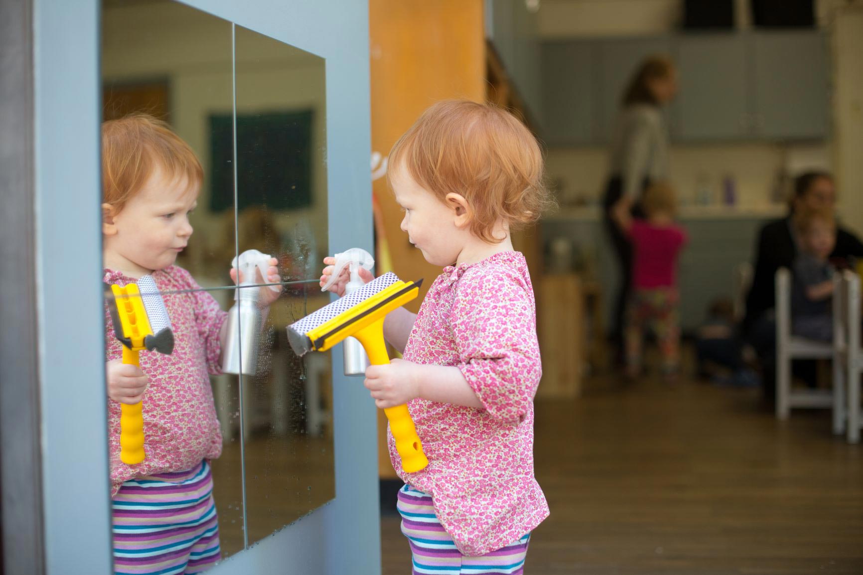 girl at the mirror